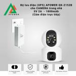 Bộ lưu điện APOWER QX2152B, UPS mini cho camera an ninh, sạc dự phòng 5V 2A 1800mAh, cắm điện trực tiếp, bảo vệ 24/7, tiết kiệm năng lượng, an toàn cho gia đình và văn phòng
