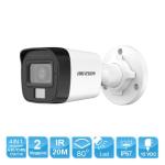 Camera Hikvision 2.0MP ColorVu DS-2CE16D0T-EXLPF, đèn LED kép, hồng ngoại 20m, Full HD, chống nước IP67, ghi hình rõ nét ngày đêm, lắp ngoài trời bền bỉ
