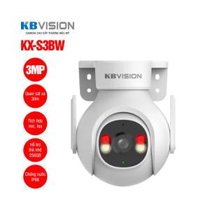 Camera Wifi KBVISION 3.0MP, quay quét ngoài trời, AI phát hiện người và xe, đàm thoại 2 chiều, chống nước IP66, giám sát thông minh, kết nối Bluetooth, lưu trữ thẻ nhớ 256GB
