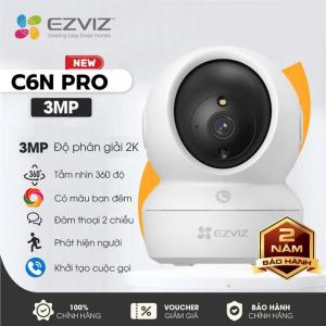 Camera Wifi Ezviz C6N Pro 2K 3MP, Ghi Hình Siêu Nét, Theo Dõi 360°, AI Nhận Dạng Người, Ban Đêm Có Màu, Đàm Thoại 2 Chiều, Hỗ Trợ Thẻ Nhớ 512GB, Cài Đặt Dễ Dàng Trên Ứng Dụng